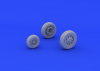 Eduard 648176 F-104 undercarriage wheels early 1/48 (Hasegawa)