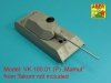 Aber 35L-327 Barrel 128mm PaK 44 L/55 for Vk 100.01(P) MAMMUT / Lufa 128mm PaK 44 L/55 do Vk 100.01(P) MAMMUT 1/35