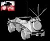 First to Fight PL110 Niemiecki Samochód Dowodzenia Sd.Kfz.247 Ausf.B Z Radiostacją 1/72