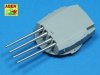 Aber 350L-38 Set of 8 pcs 380 mm long barrels for ships Richeulieu, Jean Bart (1:350)