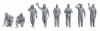 Border Model BR-006 IJN Carrier Crew Pilots & Officers x 8 resin figures 1/35
