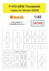 Omask 34046 P-47D-25RE Thunderbold masks (for Miniart 48009) 1/48