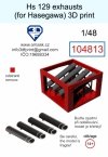 Omask 104813 Hs 129 Exhausts (for Hasegawa/Hobby 2000) 3D print 1/48
