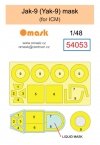 Omask 54053 Jak-9 (Yak-9) mask (for ICM) 1/48