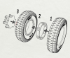 Panzer Art RE35-583 Lancia 3Ro Road wheels (Libia crosscountry pattern) 1/35