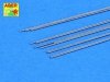 Aber SR04 Steel round rods fi 0,4mm length 250mm x12 pcs.