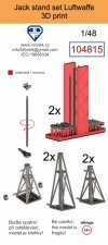 Omask 104815 Jack stand set Luftwaffe 3D print 1/48