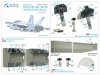 Quinta Studio QDS-32100 F/A-18F late / EA-18G 3D-Printed & coloured Interior on decal paper (Trumpeter) (Small version) 1/32