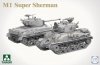 Takom 2195W M4A1(76w)HVSS + M1 Super Sherman + US Army Tank Crewman - Limited Edition Sherman² Box 1/35