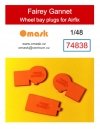 Omask 74838 Fairey Gannet wheel bay plugs (for Airfix A11007 ) 1/48