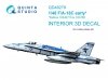 Quinta Studio QD48279 F/A-18C early 3D-Printed & coloured Interior on decal paper (HobbyBoss) 1/48