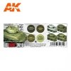 AK Interactive AK11643 US OLIVE DRAB MODULATION SET SET 4x17 ml
