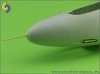 Master AM-32-041 He-162 Salamander - armament and detail set (MG 151 barrel tips, nose gear indicator and Pitot Tube) (1:32)