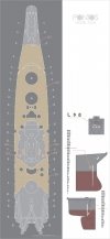 Pontos 35005WD1 IJN Musashi Wooden Deck set 1944 (1:350)