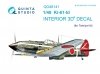 Quinta Studio QD48141 Ki-61-Id 3D-Printed & coloured Interior on decal paper (Tamiya) 1/48