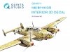 Quinta Studio QD48311 Bf 110C/D 3D-Printed & coloured Interior on decal paper (Eduard) 1/48