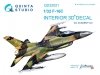Quinta Studio QD32021 F-16C 3D-Printed & coloured Interior on decal paper (for Academy kit) 1/32