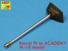 Aber 35L-137 U.S 76 mm M1A2 barrel with muzzle brake for Sherman M4 & M-18 Hellcat (1:35)	