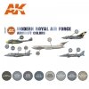 AK Interactive AK11755 MODERN ROYAL AIR FORCE AIRCRAFT COLORS 8x17 ml