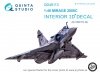 Quinta Studio QD48113 Mirage 2000C 3D-Printed & coloured Interior on decal paper (for Kinetic kit) 1/48