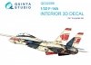 Quinta Studio QD32098 F-14A 3D-Printed & coloured Interior on decal paper ( Trumpeter ) 1/32