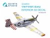 Quinta Studio QD48533 P-51B/C Mustang Early 3D-Printed & coloured Interior on decal paper (Eduard) 1/48