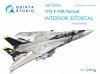 Quinta Studio QD72025 F-14A 3D-Printed & coloured Interior on decal paper (for GWH kit) 1/72
