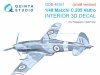 Quinta Studio QDS48391 Macchi C.205 Veltro 3D-Printed & coloured Interior on decal paper (Hasegawa/Italeri) (Small version) 1/48