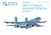 Quinta Studio QD48173 Su-33 3D-Printed & coloured Interior on decal paper (for Minibase kit) 1/48
