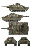 Das Werk DW35019 Schwerer kleiner Panzerkampfwagen German Heavy Tank Project 1944 (2 in 1) 1/35