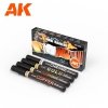 AK Interactive AK1300 METALLIC LIQUID MARKERS – 4 UNITS SET