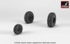 Armory Models AW72336 AH-64 Apache wheels w/ weighted tires, ribbed hubs 1/72