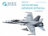 Quinta Studio QD32101 F/A-18C Early 3D-Printed & coloured Interior on decal paper (for Academy kit) 1/32