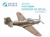 Quinta Studio QD72165 P-39Q/N Airacobra 3D-Printed coloured Interior on decal paper (Arma Hobby) 1/72