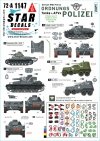 Star Decals 72-A1147 Ordnungs Polizei # 2. Tanks and Armoured Cars. Anti Partisan and Security service. 1/72