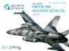 Quinta Studio QD48042 F/A-18A 3D-Printed & coloured Interior on decal paper (for Kinetic) 1/48