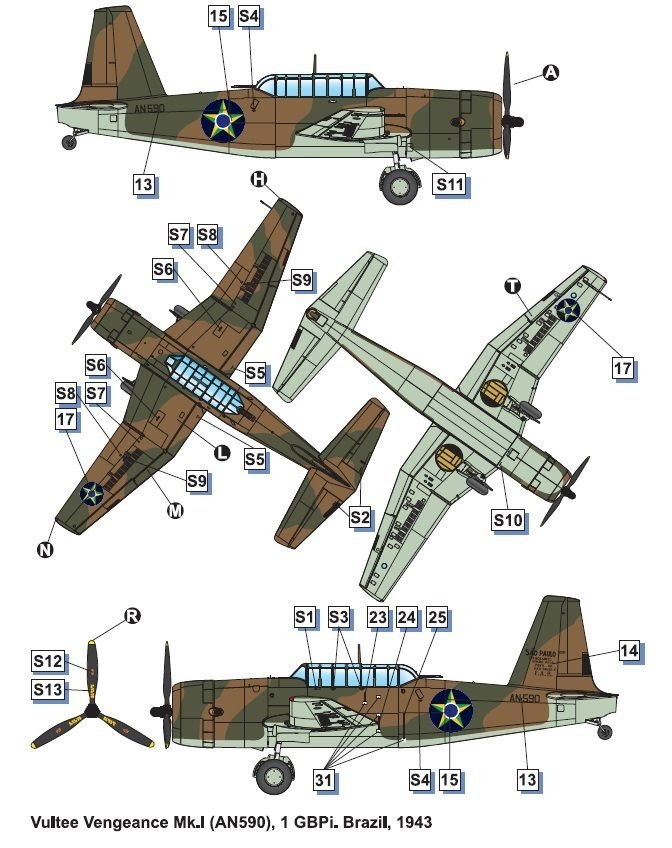 Dora Wings 72038 Vultee A-31 Vengeance 1 72 - propeller planes - 1:72 -  Military Aircraft