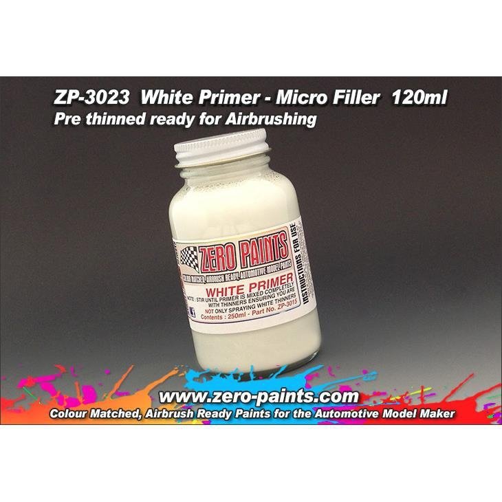 Zero Paints ZP3023 White Primer 120ml Primers, farby podkładowe