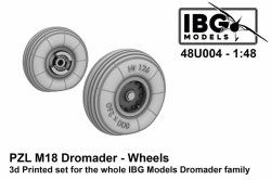IBG 48U004 PZL M18 Dromader - Wheels - 3d Printed Set 1/48 