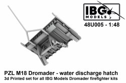 IBG 48U005 PZL M18 Dromader - Water Discharge Hatch - 3d Printed Set 1/48 