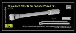 Rye Field Model 2093 75mm KwK 40 L/43 barrel for RFM Pz.Kpfw.IV Ausf.F2, F30 1/35 