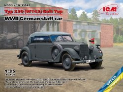 ICM 35542 Typ 320 (W142) Soft Top WWII German staff car 1/35 