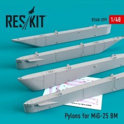 RESKIT RS48-0299 PYLONS FOR MIG-25 BM 1/48 