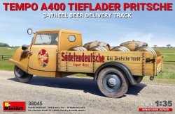 MiniArt 38045 TEMPO A400 TIEFLADER PRITSCHE 3-WHEEL BEER DELIVERY TRUCK 1/35 