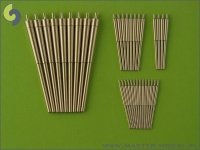 Master SM-350-057 Scharnhorst armament without blastbags - 28cm (9pcs), 15cm (12pcs), 10,5cm (14pcs) barrels
