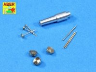 Aber 35l-175 Set of barrels for Soviet tank T-28 Early: 1 x KT-28 (76,2 mm), 3 x Machine Gun DT (7,62 mm) 1/35