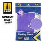 AMMO of Mig Jimenez 8245 SOFTOUCH VELVET Masking Sheet 1mmGrid 290x145