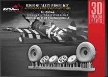 RESArm 48-03044 P-47 - Wheels under load (3D resin printing) 1/48