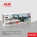 ICM 3028 Acrylic paint set for US Aviation 1980 – 1990 6x12ml