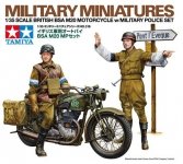 Tamiya 35316 British BSA M20 Motorcycle w/Military Police Set (1:35)